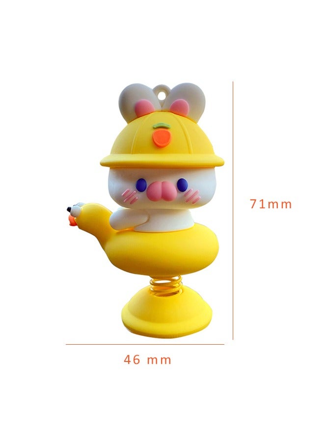 Generic Car Small Ornaments Car Interior Decorations Cute Cartoon Car Interior Decorations Ornaments Creative Trend Doll Car Interior Accessories Rabbit Shaker  - Image 2