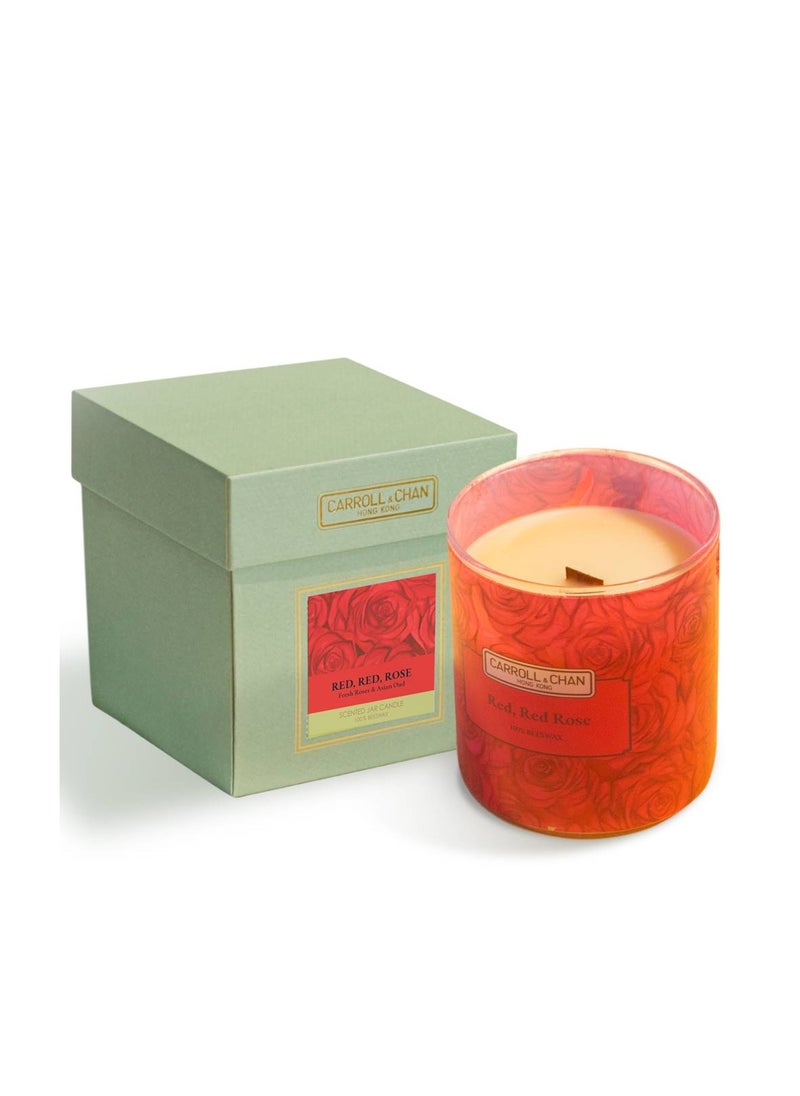 CARROLL & CHAN Red, Red Rose Beeswax Jar Candle  - Image 1