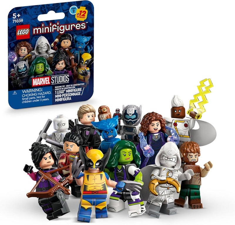 LEGO Minifigures Marvel Series 2 71039 Mystery Blind Box, Surprise Collectible Characters for Role Play or to Add to a Minifigure or Marvel Collection, A Gift for Disney and Marvel Fans - Image 1