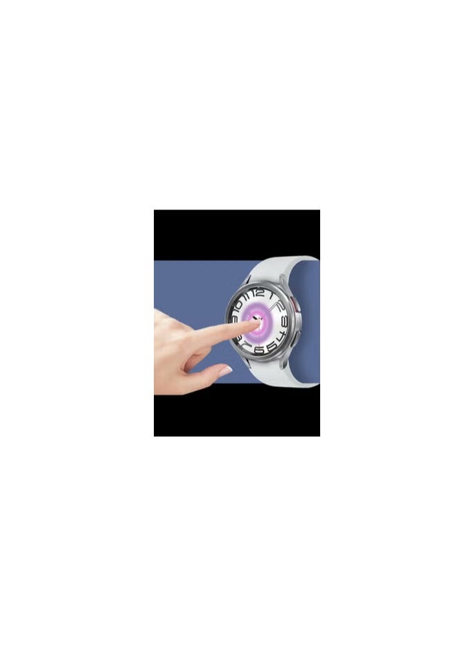 CATANES Samsung Galaxy Watch6 Classic 47mm Screen Protector Waterproof Tempered Glass Screen Protector High-Definition Transparent Film Hydrophobic and Oleophobic Screen - Image 2