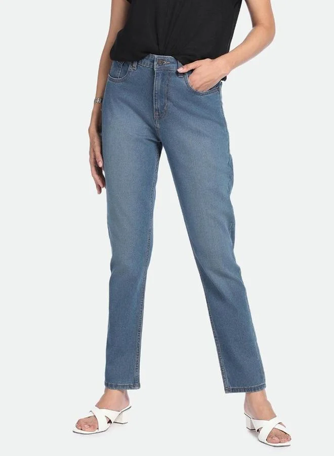 Dennis Lingo Dennis Lingo Mid Wash Slim Fit Mid-Rise Jeans
