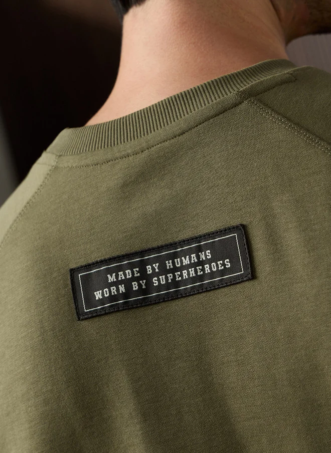 The Souled Store  The Souled Store Men Olive Green Typography Printed Sweatshirt  | Best Price UAE