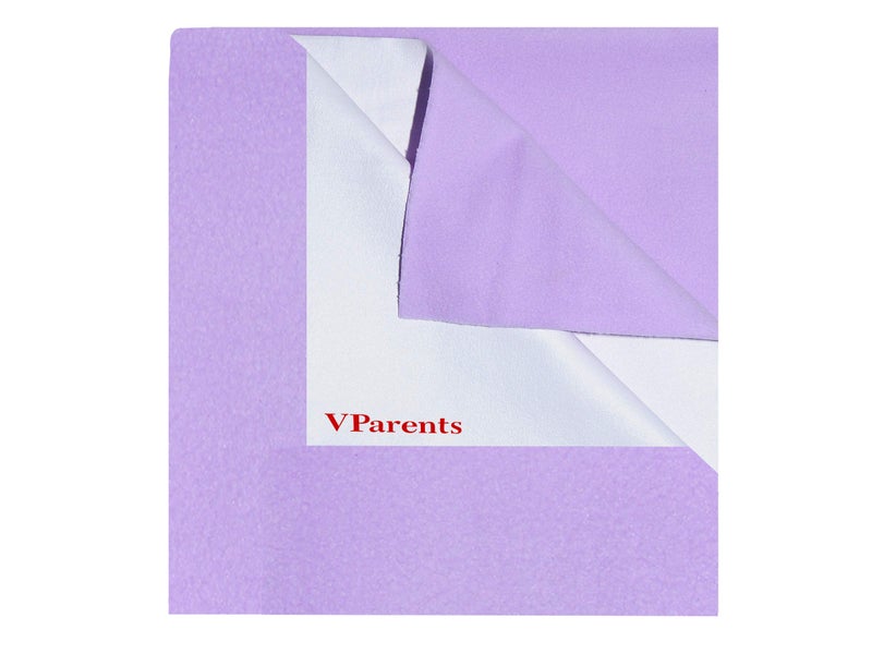 VParents Chubby Cheeks Water Proof Baby Bed Protector Reusable Dry Sheet (Purple) (Medium) (70 X 100) - Image 1