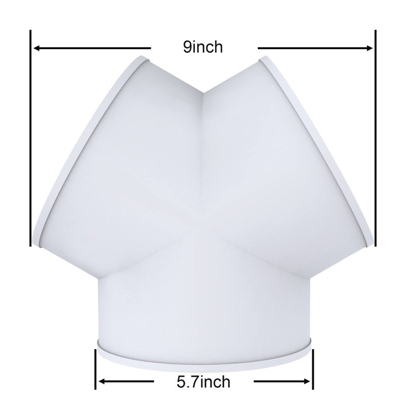 MyLifeUNIT 3 Way Duct Connector, 6 Inch Duct Splitter for Exhaust Fan Dryer Vent Hose, Y Shape - Image 2