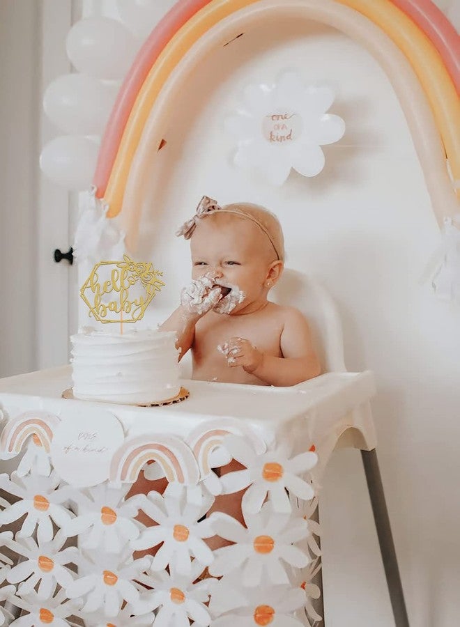 AHAORAY MYAMPED Hello Baby Cake Topper - Gold, 1 Count, 8.6 x 5.9 inches, Non-Edible, Baby Shower - Image 5