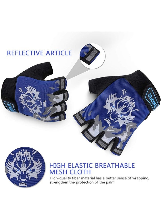 Ant Kids Half Finger Sport Gloves Non-Slip Gel Shock Absorbing Cycling Gloves for Children Outdoor Sports Daily Use - Image 3
