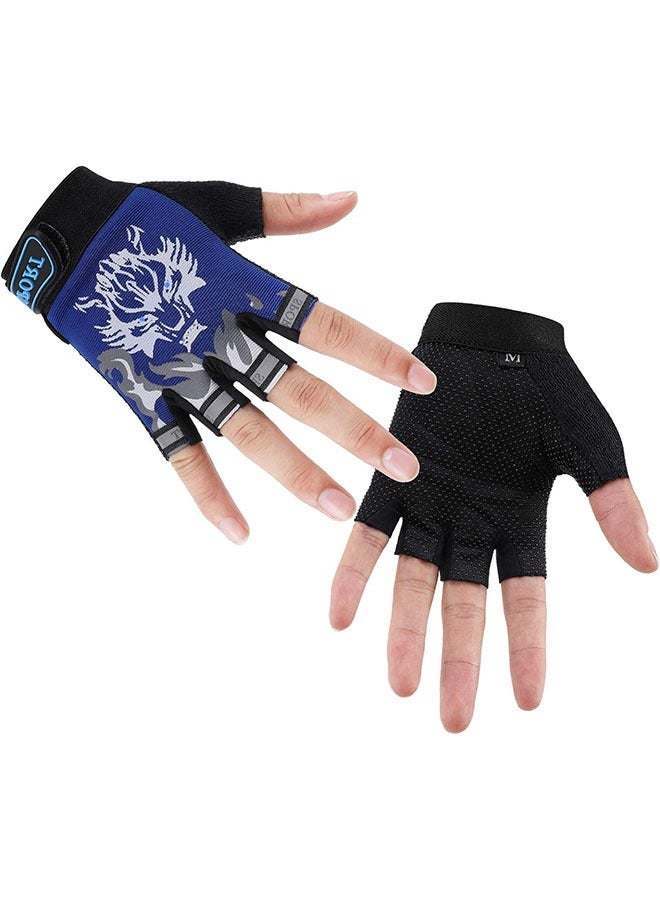 Ant Kids Half Finger Sport Gloves Non-Slip Gel Shock Absorbing Cycling Gloves for Children Outdoor Sports Daily Use - Image 2