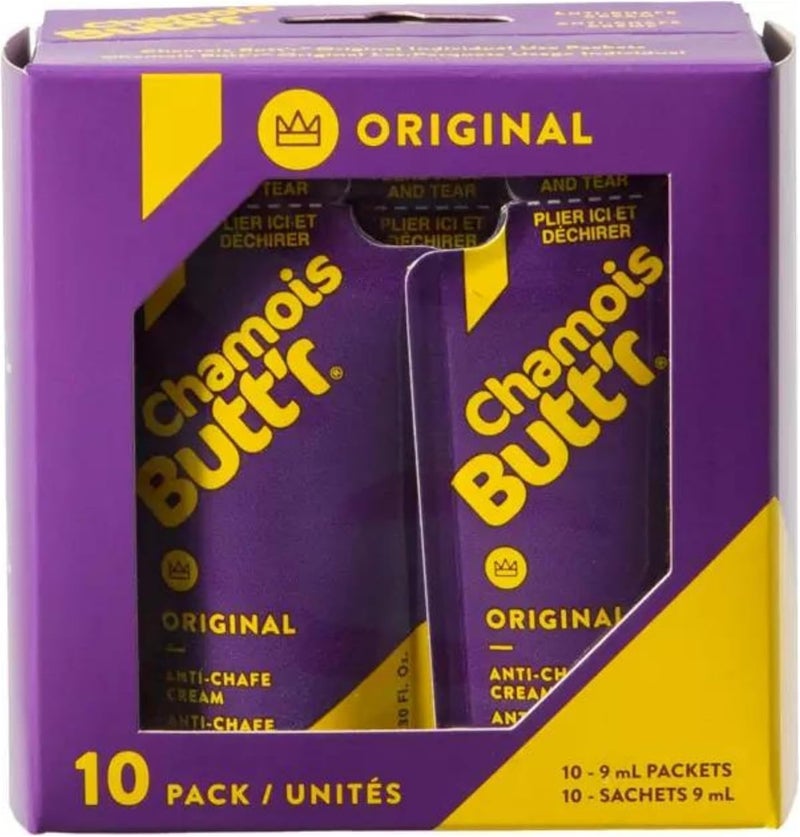 Chamois Butt'r Original Anti-Chafe Cream - 10 Pack of 9mL Sachets - Image 1