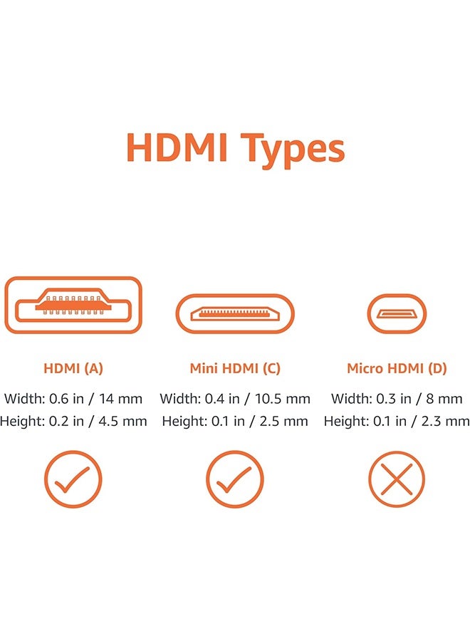 Mini HDMI to HDMI Cable, High Speed Supports Ethernet 3D and Audio Return (2 m) - Image 2