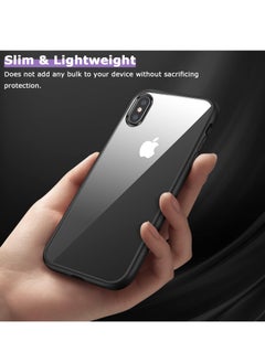 ten.tech Transparent protective cover for mobile phone iPhone XS Max, anti-shocks and scratches made of polycarbonate and flexible silicone, anti-yellowing by TenTech – Black  - Image 4
