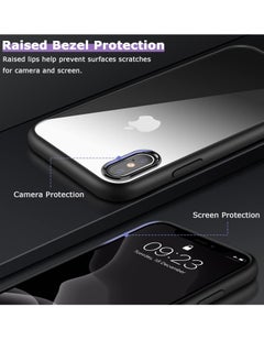 ten.tech Transparent protective cover for mobile phone iPhone XS Max, anti-shocks and scratches made of polycarbonate and flexible silicone, anti-yellowing by TenTech – Black  - Image 5