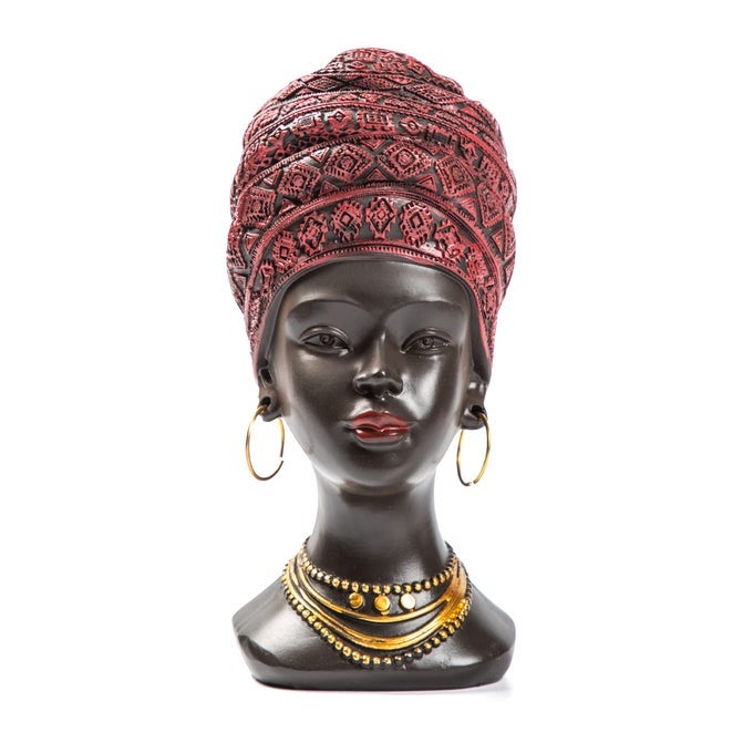 African Statue and Sculptures for Home Decorations for Home DecorAfrican Figurines for Living Room Women Statue Shelf Decor Accent