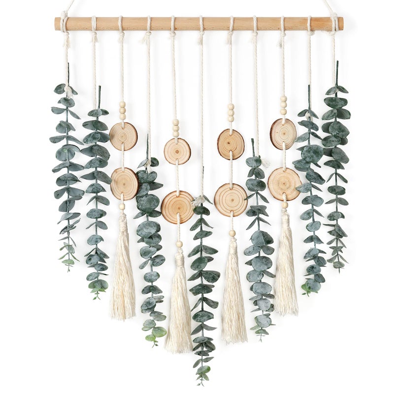 Alynsehom Artificial Eucalyptus Wall Hanging Decor Greenery Boho Chic Home Decorations Farmhouse Rustic Plants with - Image 2