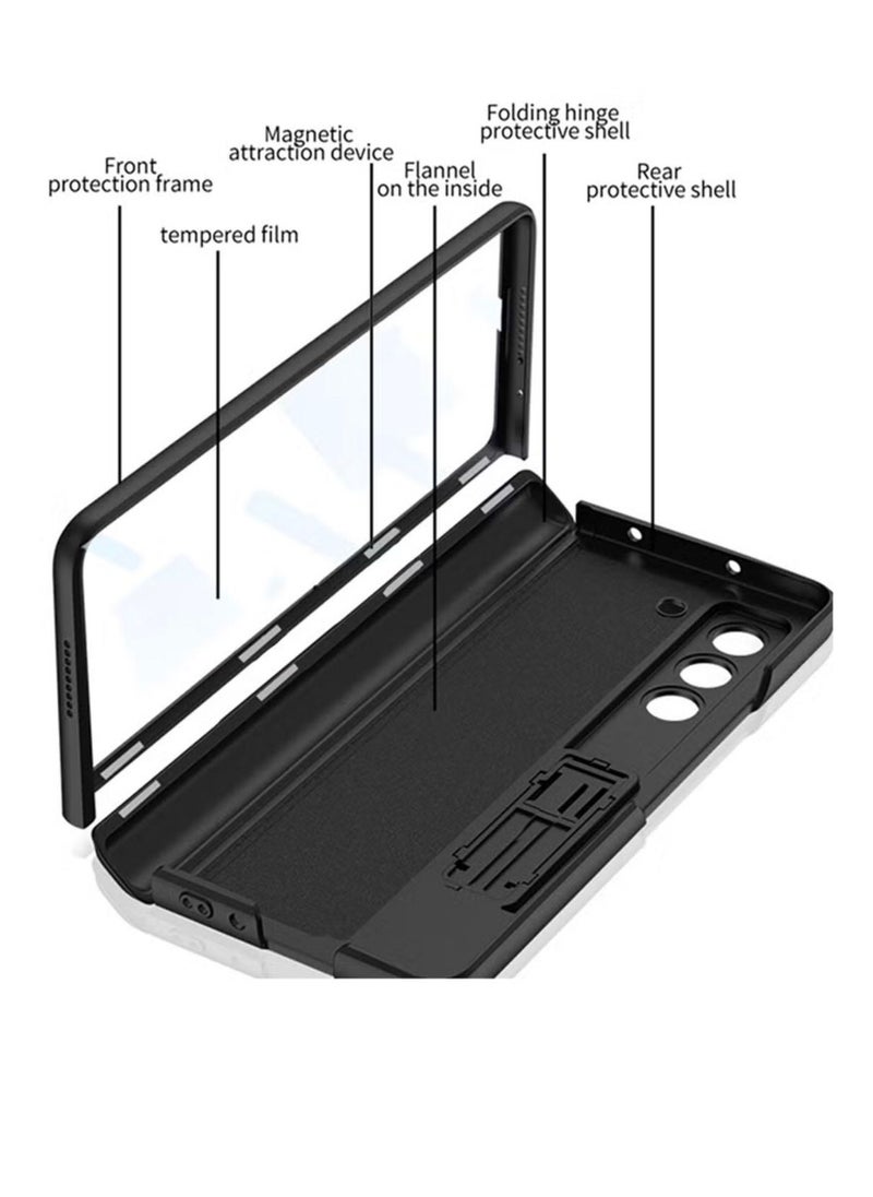 MOXOM Z FOLD 5 Samsung Galaxy Kickstand Case Built with Screen Protector Shockproof  - Image 3