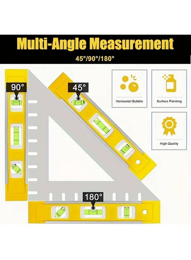 Mini Strong Magnet 230mm Aluminum Alloy Bubble Level High Precision Anti Drop Tool - Image 3