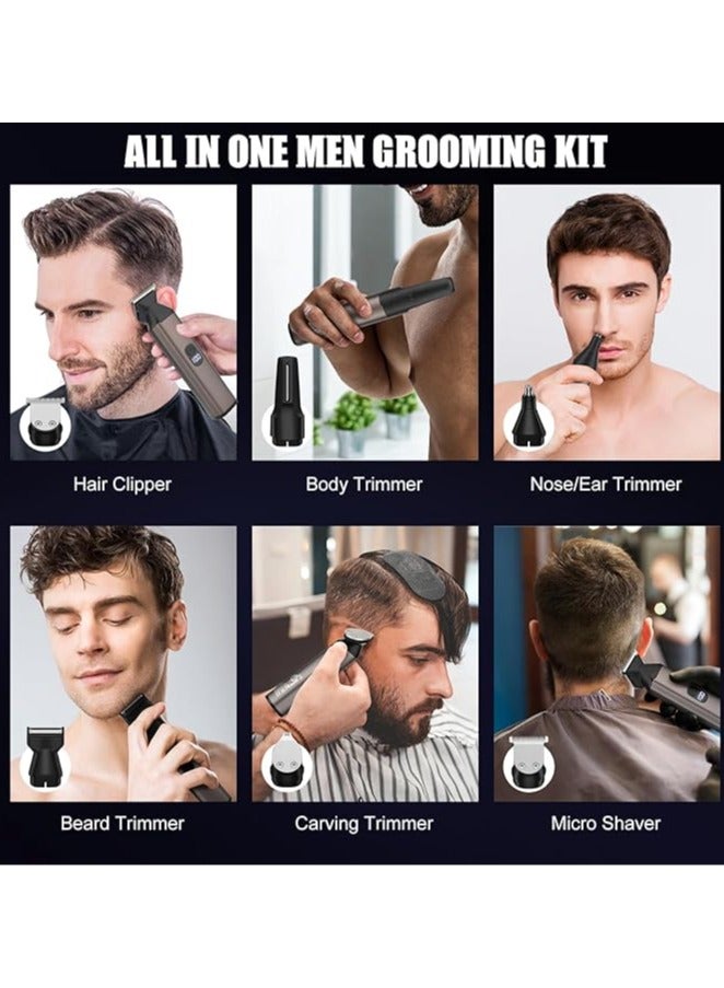 general Men's Beard Trimmer, Professional Electric Shaver, Beard Body Nose Ear Hair Trimmer for Shaving, 6-in-1 Waterproof Wireless Men's Grooming Set - Image 2
