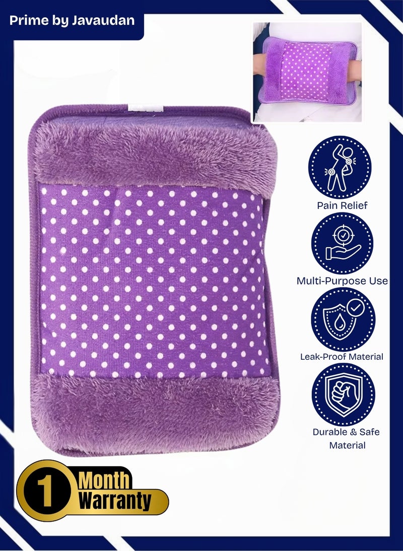 Prime by javaudan Electric Hot Water Bag Rechargeable Heating Bag with Fleece Cover for Cramps, Neck, Shoulders Pain Relief Bag for Hot Therapy Hand & Feet Warmer - Image 1
