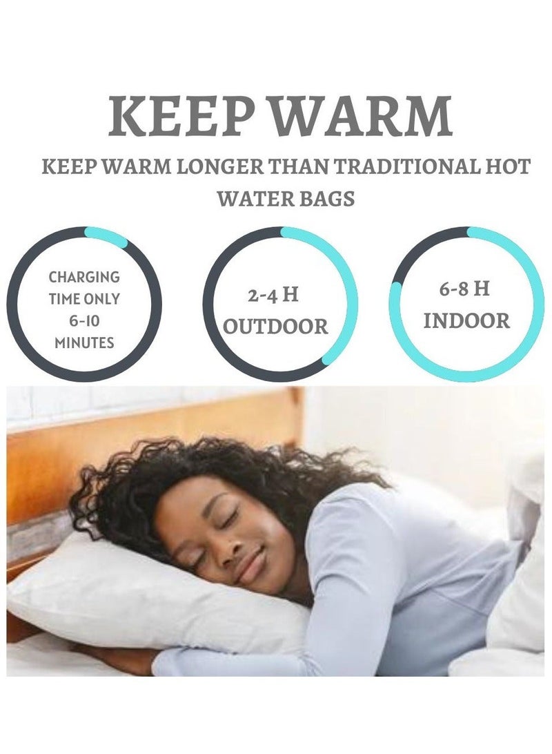 Prime by javaudan Electric Hot Water Bag Rechargeable Heating Bag with Fleece Cover for Cramps, Neck, Shoulders Pain Relief Bag for Hot Therapy Hand & Feet Warmer - Image 2