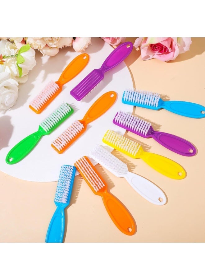 مجموعة فرش تنظيف متعددة الأغراض مكونة من 3 قطع، فرشاة يدوية صغيرة لفرك الأظافر والأحذية والحمام والمطبخ والبلاط، مقبض مريح، شعيرات متينة، ألوان متنوعة - Image 1