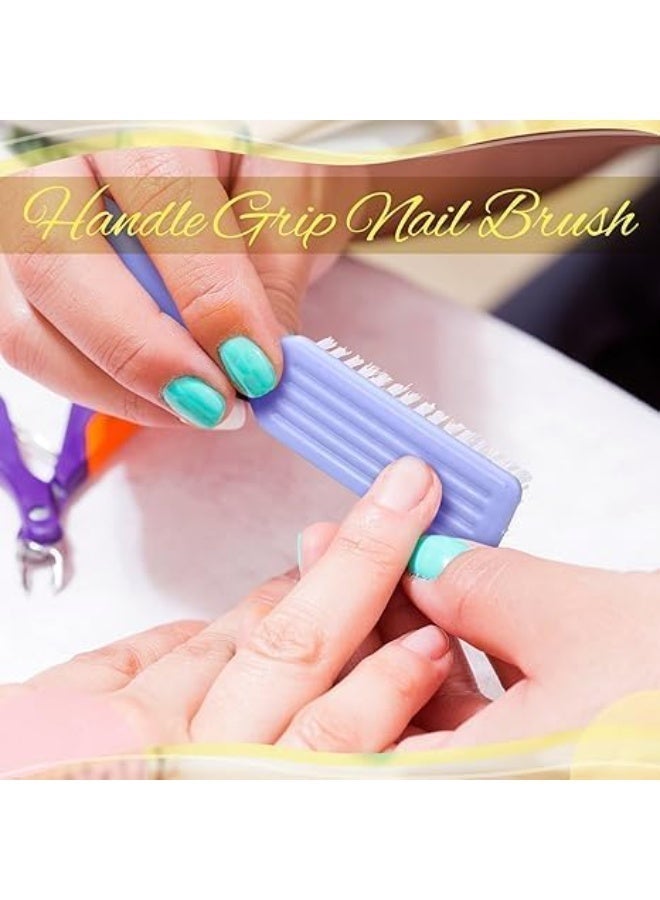 مجموعة فرش تنظيف متعددة الأغراض مكونة من 3 قطع، فرشاة يدوية صغيرة لفرك الأظافر والأحذية والحمام والمطبخ والبلاط، مقبض مريح، شعيرات متينة، ألوان متنوعة - Image 4