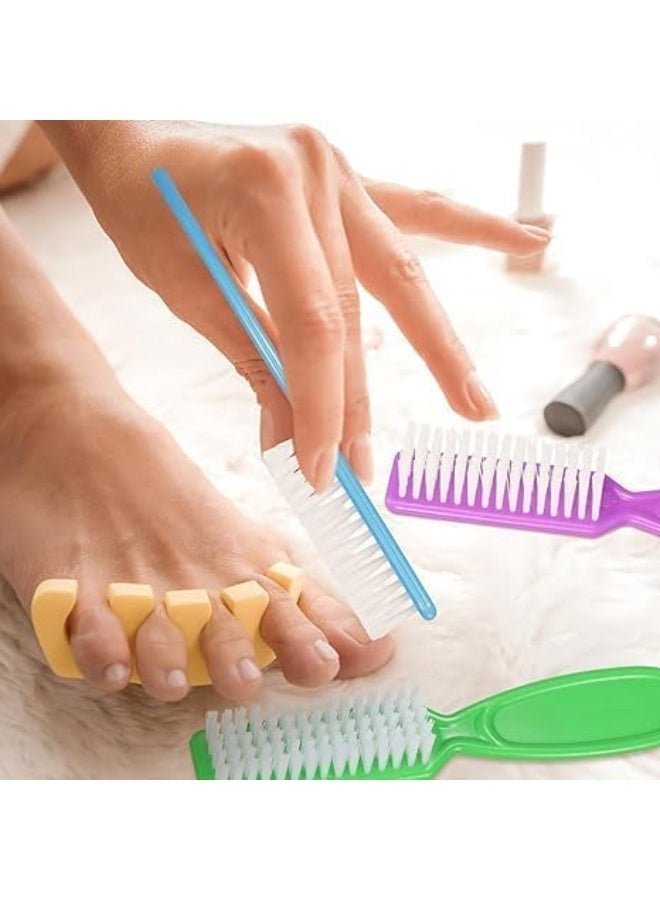 مجموعة فرش تنظيف متعددة الأغراض مكونة من 3 قطع، فرشاة يدوية صغيرة لفرك الأظافر والأحذية والحمام والمطبخ والبلاط، مقبض مريح، شعيرات متينة، ألوان متنوعة - Image 3