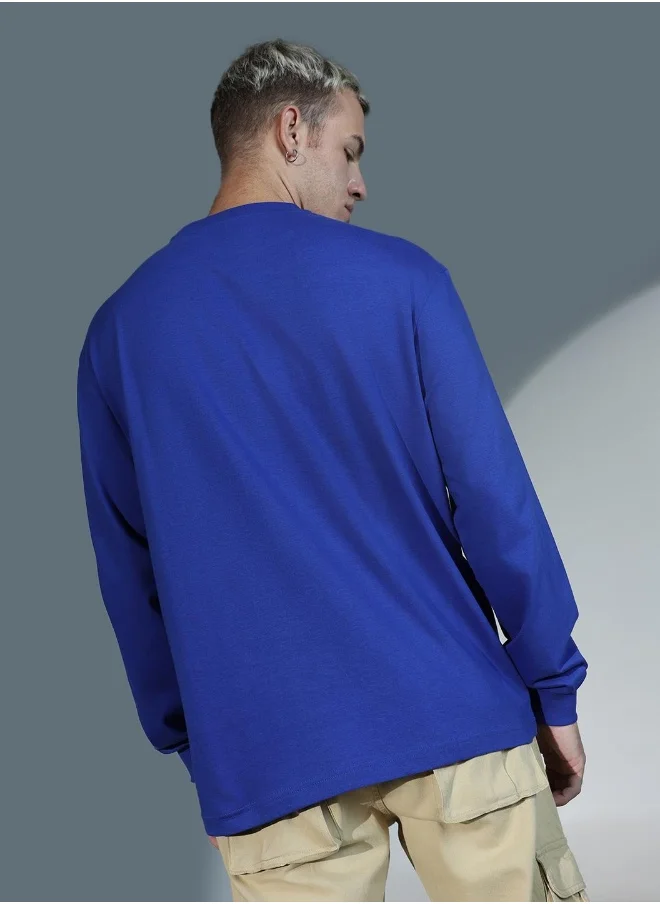 هوبرهولمي Men's Blue T-shirts - Casual and Versatile for Everyday Wear