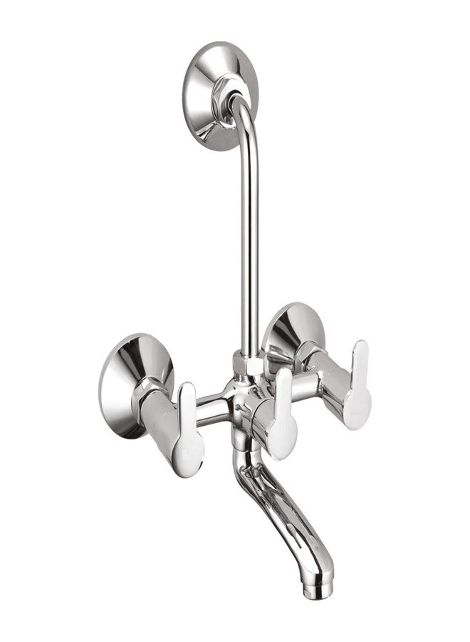 10X Brass Bathroom Wall Mixer EM-02367 Wall Mounted with Provision for Overhead Shower - Image 1