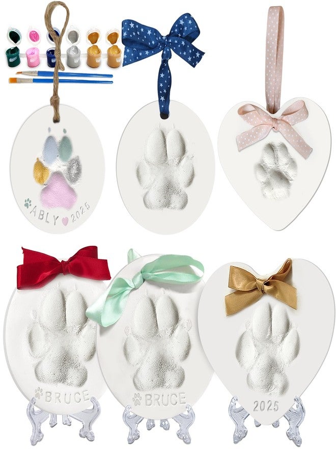 MYPAWLETS Dog or Cat Pawprints Keepsake Kit,Make 3 Clay Paw Print Ornaments,Soft & Non-Toxic Clay,Pet Paw Prints Impression Kit,Dogs Christmas Tree Ornament,Gift for Pet Lovers - Image 1