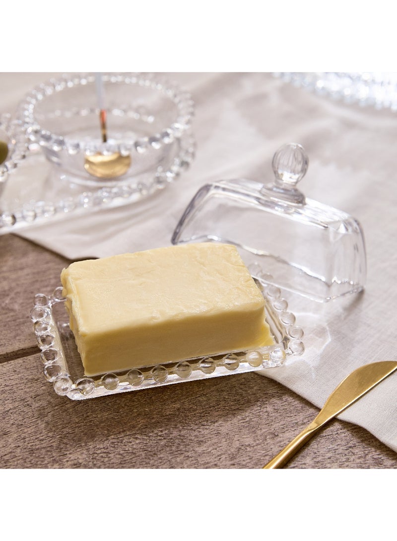 Home Box طبق زبدة مريام مزين بالخرز 14 × 9.5 × 9 سم - Image 1