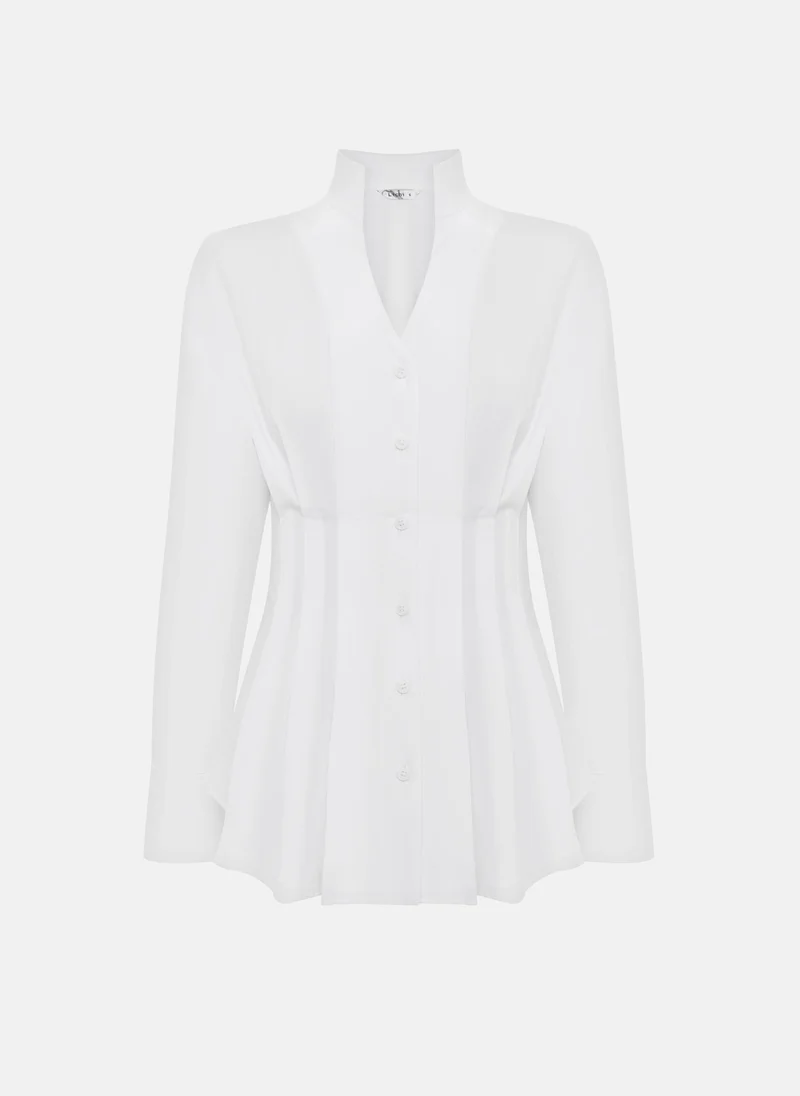 Lichi  Shirt with large pleats at the waist for Women | Best Price UAE