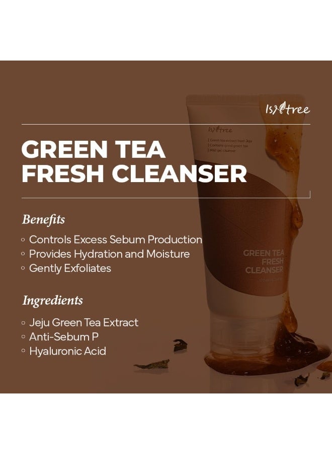IsNtree Green Tea Fresh Cleanser 120ml 4.06 fl.oz Mild Face Cleanser | Korean Skin Care for Oily Combination Skin moisture barrier oil moisture balance - Image 2