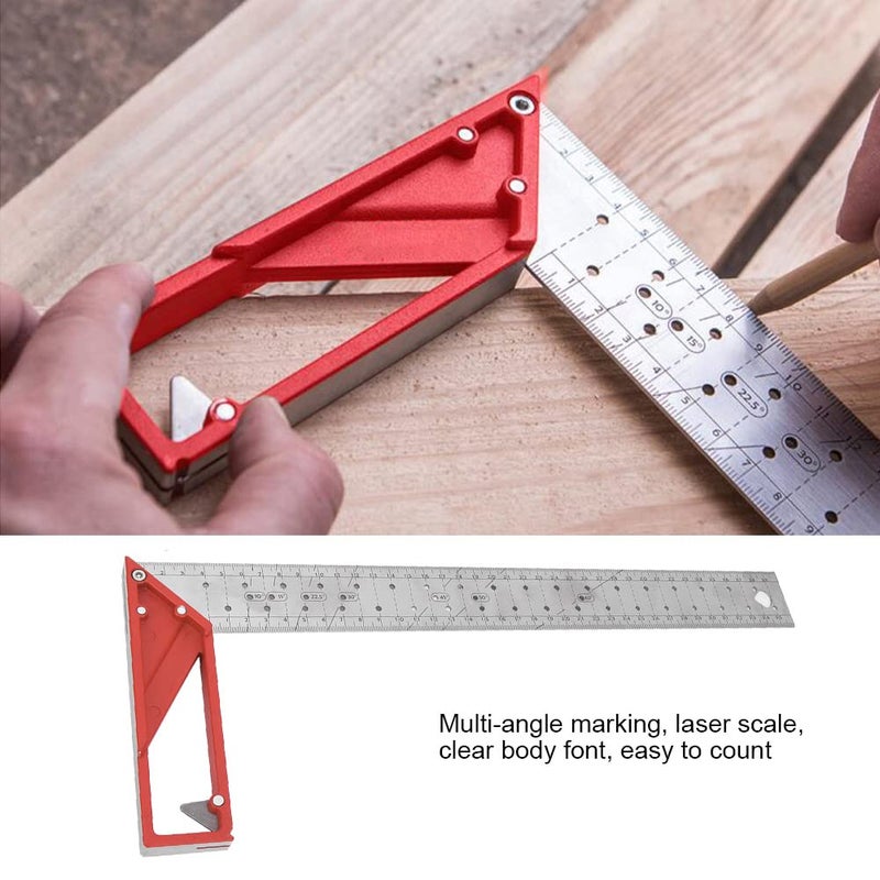 Stainless Steel Multi Angle Measuring Tool 45 90 Degree Ruler 40CM for Woodworking DIY - Image 3