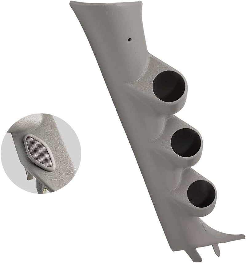 GLOWSHIFT Tan Triple Pillar Gauge Pod Compatible with Chevrolet Chevy Silverado Duramax 2007-2013 - A-Pillar Speaker Cutout - Factory Color Matched - Mounts (3) 2-1/16" (52mm) Gauges - Image 1