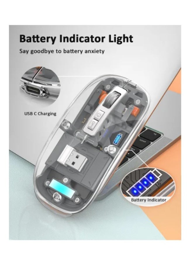 Haing BLUETOOTH Wireless&2.4G Mouse USB& TYPE C - Image 4