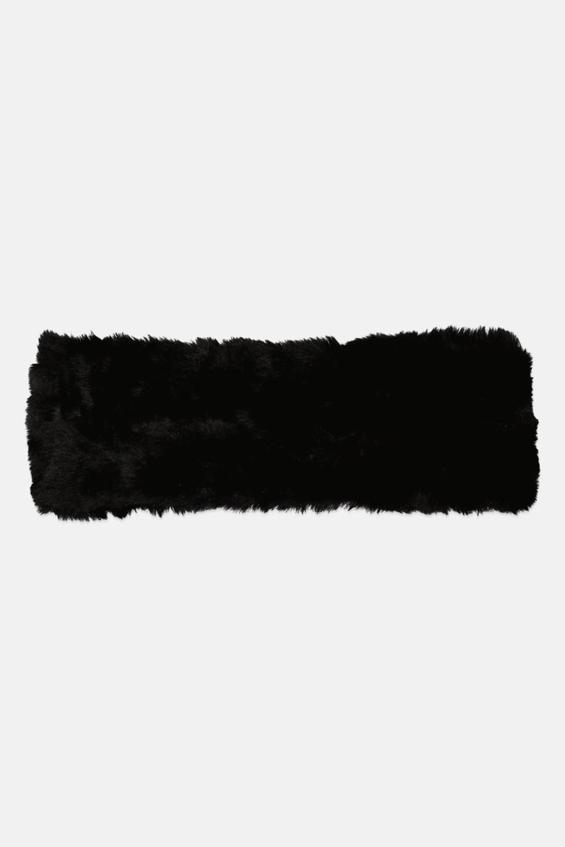 Body Glove Women Shiny Quilted Faux Fur Headband, Black  - Image 1