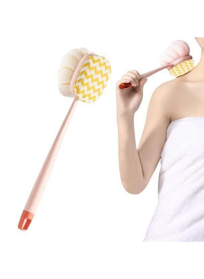 LOCANS Back Scrubber Shower Brush, Bath Brush Long Handle for Shower, Back Scrubber for Shower with Loofah and Exfoliating Mitt, Shower Brush for Bath Dry Brush, Body Brush for Men Women (M, 1, count) - Image 5
