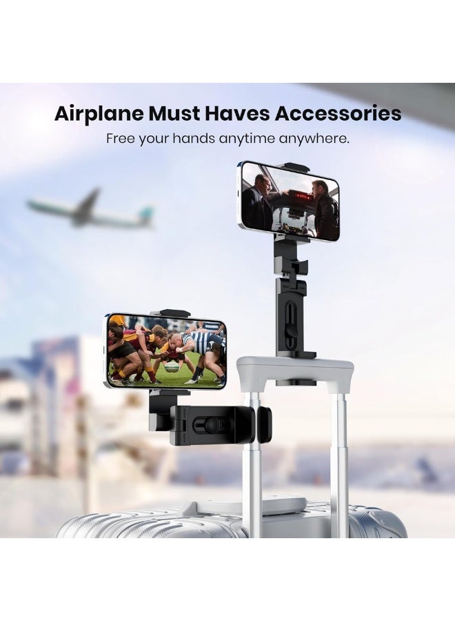 [2 Pack] Flight Airplane Phone Holder Mount. Hands Free Viewing With Multi-Directional Dual 360 Degree Rotation. Pocket Size Must Have Airplane Travel Essential Accessory F - Image 2