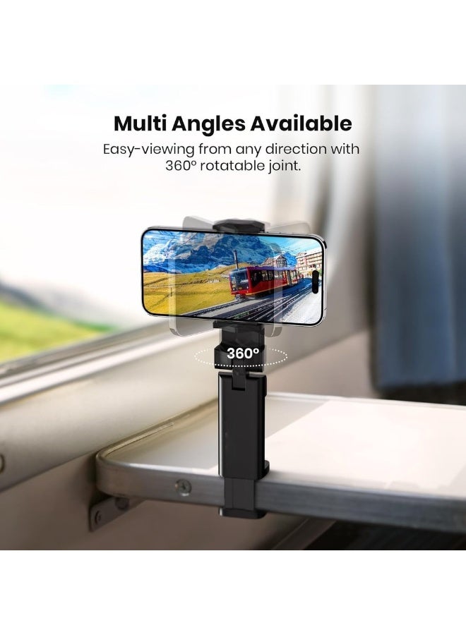 [2 Pack] Flight Airplane Phone Holder Mount. Hands Free Viewing With Multi-Directional Dual 360 Degree Rotation. Pocket Size Must Have Airplane Travel Essential Accessory F - Image 3