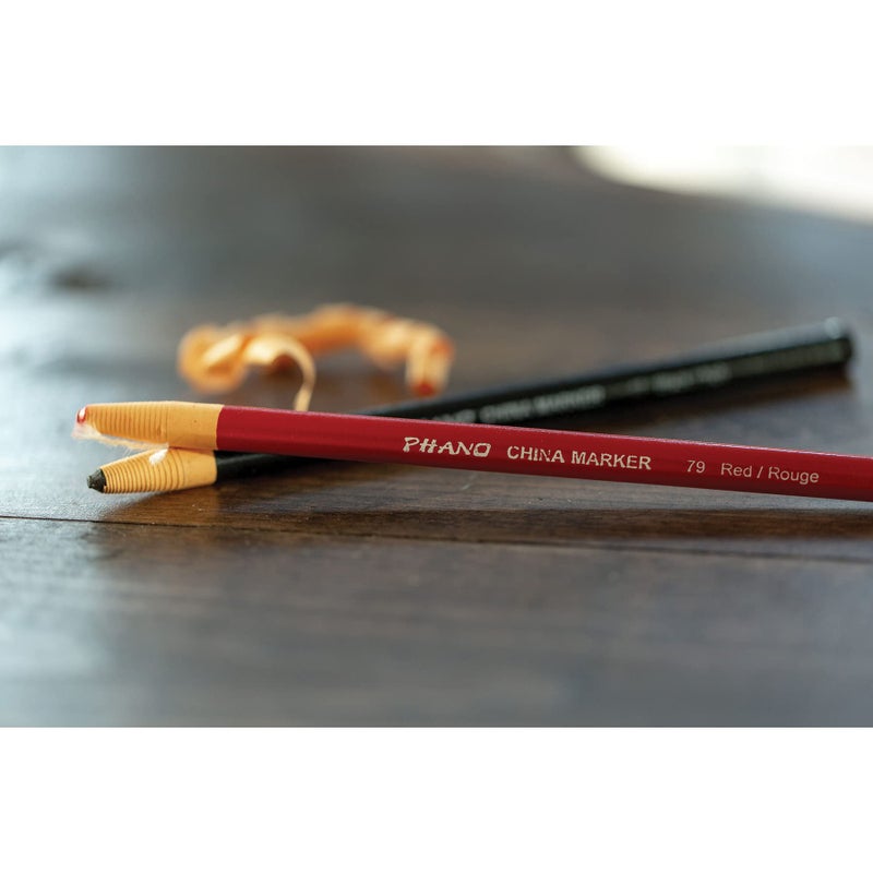 MARSHALLTOWN Dixon Industrial Phano Peel-Off China Marker Pencils, Red, 12-Pack (00079) - Image 3