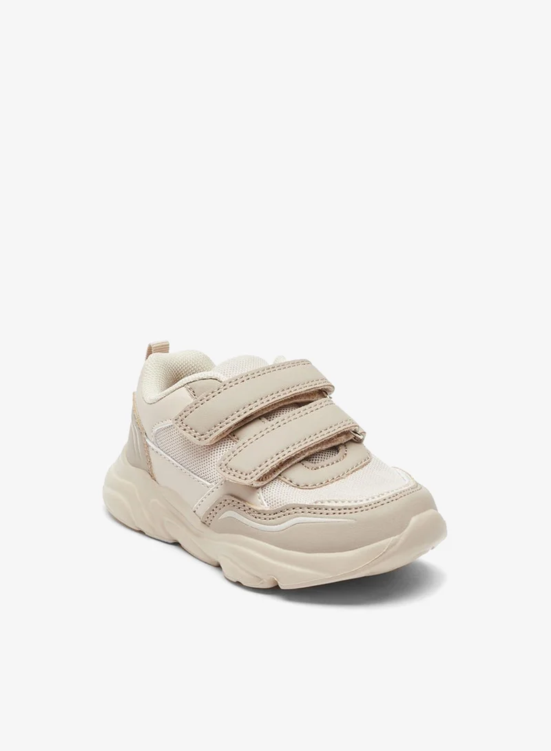 LBL by Shoexpress Mesh Textured Sneakers with Hook and Loop Closure