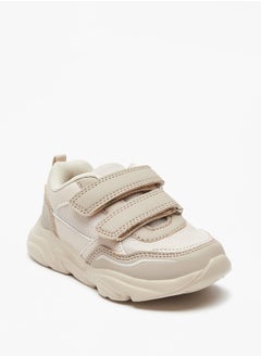 LBL by Shoexpress Mesh Textured Sneakers with Hook and Loop Closure  - Image 1