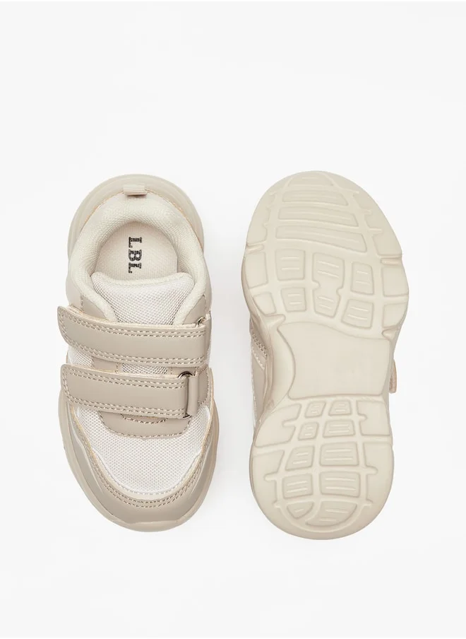 ال بي ال من شو اكسبرس Mesh Textured Sneakers with Hook and Loop Closure
