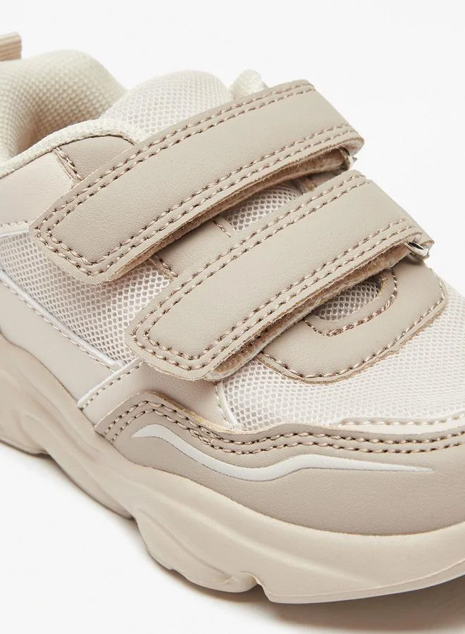 LBL By Shoexpress BEIGE Mesh Textured School Sneakers With Hook And Loop Closure for Men | Best Price UAE
