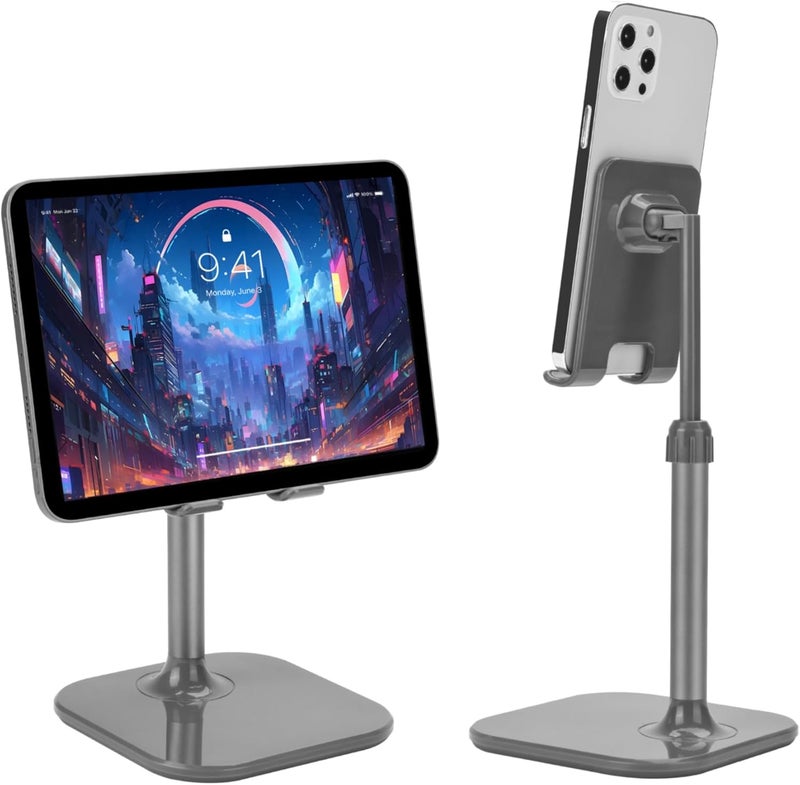 Doboli Cell Phone Stand, Phone Stand for Desk, Phone Holder Stand Compatible with iPhone and All Mobile Phones Tablet, Gifts for Adults Women Men Mom Wife, Space Gray - Image 1