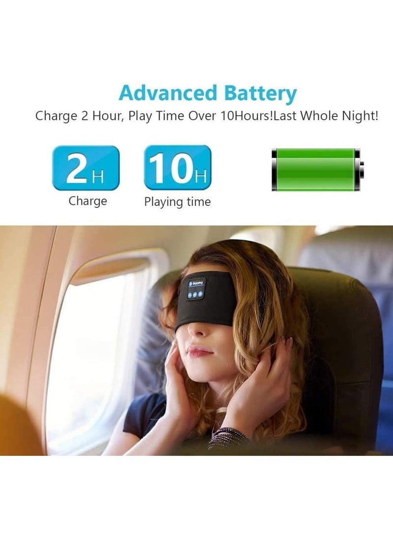 Sleep Headphones Bluetooth Headband,Upgrage Soft Sleeping Wireless Music Sport Headbands, Long Time Play Headsets with Built in Speakers  for Workout, Running, Yoga - Image 3