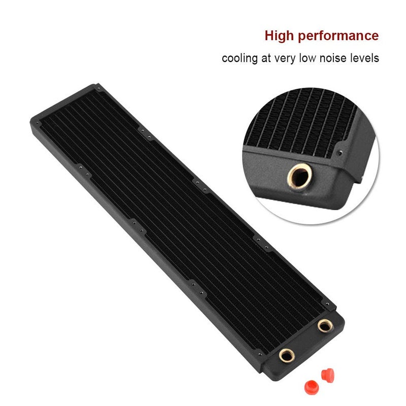 Copper Radiator Heat Sink, Water Cooling Radiator Liquid Heat Exchanger with G1/4 Port for Computer PC, 3D Printer, LED and Beauty Equipment, High Performance Low Noise (480mm) - Image 3