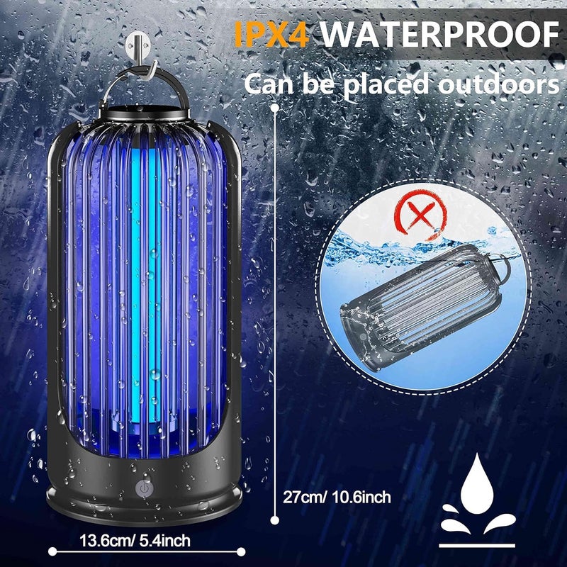 FUIN Bug Zapper Indoor Outdoor, UV Light Mosquito Zapper Killer, Insect Killer IP65 Waterproof Mosquito Trap Lamp, Pest Control Insect Fly Trap Equipped 60inch USB Cable for Home, Patio, Backyard, Camping - Image 2