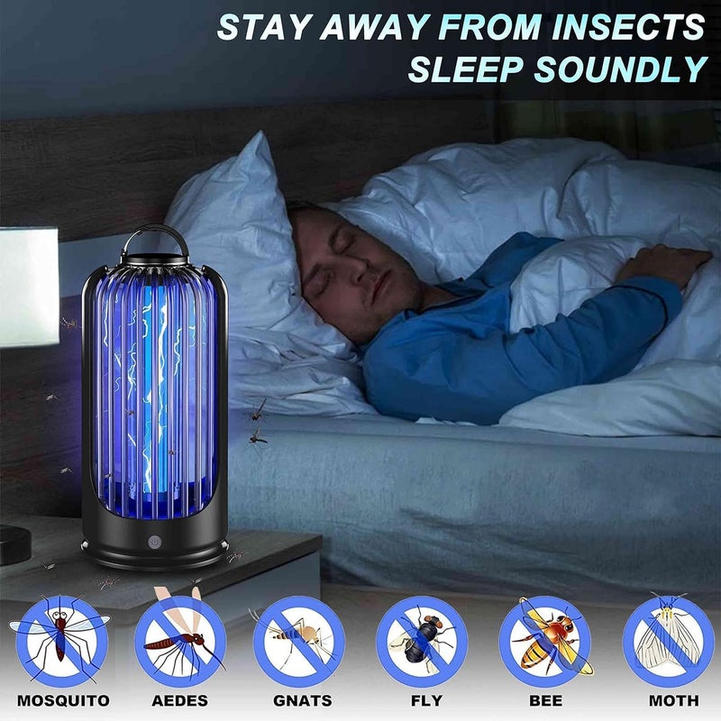 FUIN Bug Zapper Indoor Outdoor, UV Light Mosquito Zapper Killer, Insect Killer IP65 Waterproof Mosquito Trap Lamp, Pest Control Insect Fly Trap Equipped 60inch USB Cable for Home, Patio, Backyard, Camping - Image 4