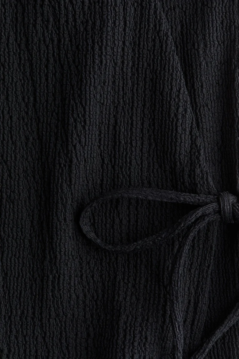 H&M Textured wrap top