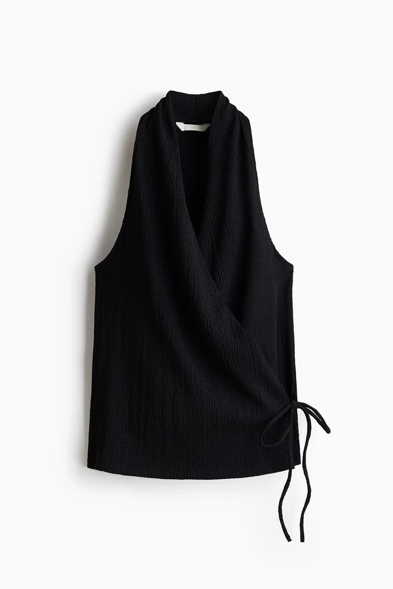 H&M Textured wrap top